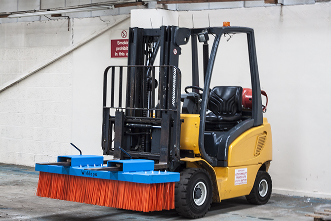 Forklift Yard Sweeper Widdops The Industrial Brush Company