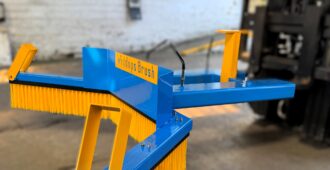 Y shaped Forklift sweeper brush from Widdops