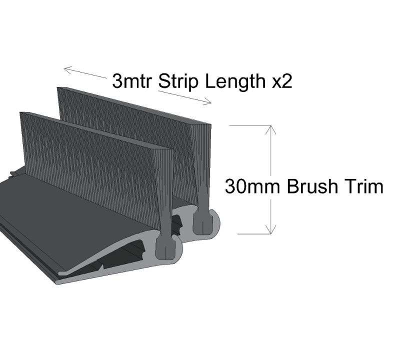 Clip on shutter side seals diagram