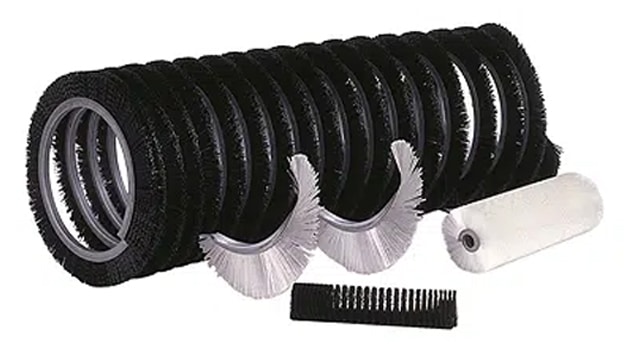 Black and silver brush coil
