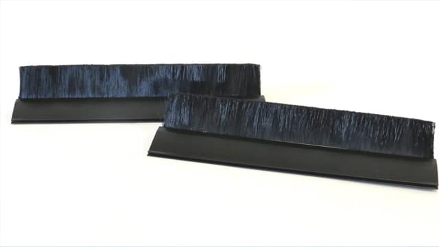 Door seal with black bristle brush attachment