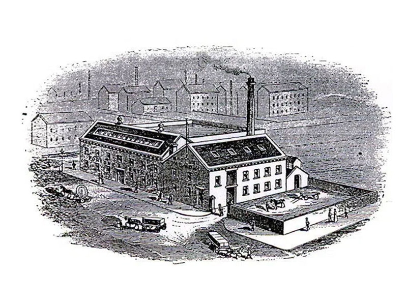 Illustration of old Benthams building